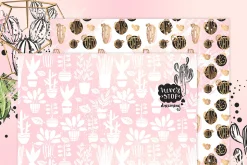 Pink And Gold Cactus Paper Pack
