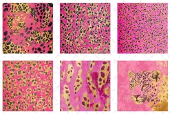 Pink and Gold Leopard Digital Paper