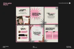 PINK AURA/ Instagram Posts Templates
