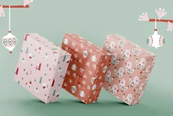 Pink Christmas pattern collection