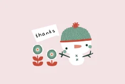 Pink Christmas pattern collection