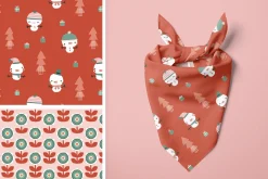 Pink Christmas pattern collection