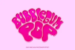 PINK GLOSSY Chrome Effect Photoshop