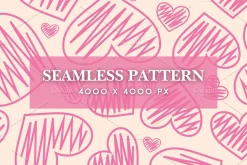 Pink hearts Valentine pattern