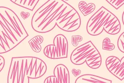 Pink hearts Valentine pattern