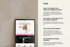 Pink Squarespace Website Template