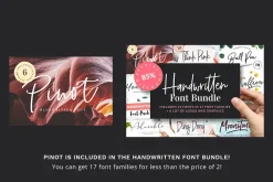 Pinot Handwritten Font & Logos