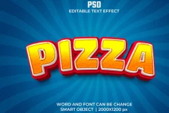 Pizza 3d Editable Psd Text Effect