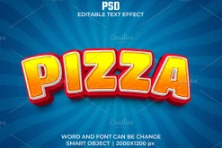 Pizza 3d Editable Psd Text Effect