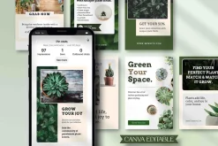 Plant Pinterest Pins Canva Templates