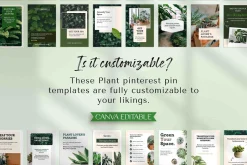 Plant Pinterest Pins Canva Templates