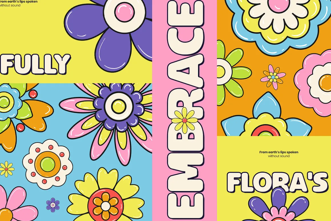 Playful Floral Element Set