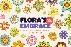 Playful Floral Element Set