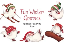 Playfull Winter Gnomes