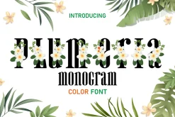 Plumeria Monogram Color Fonts