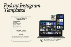 Podcast Canva Templates Aesthetic