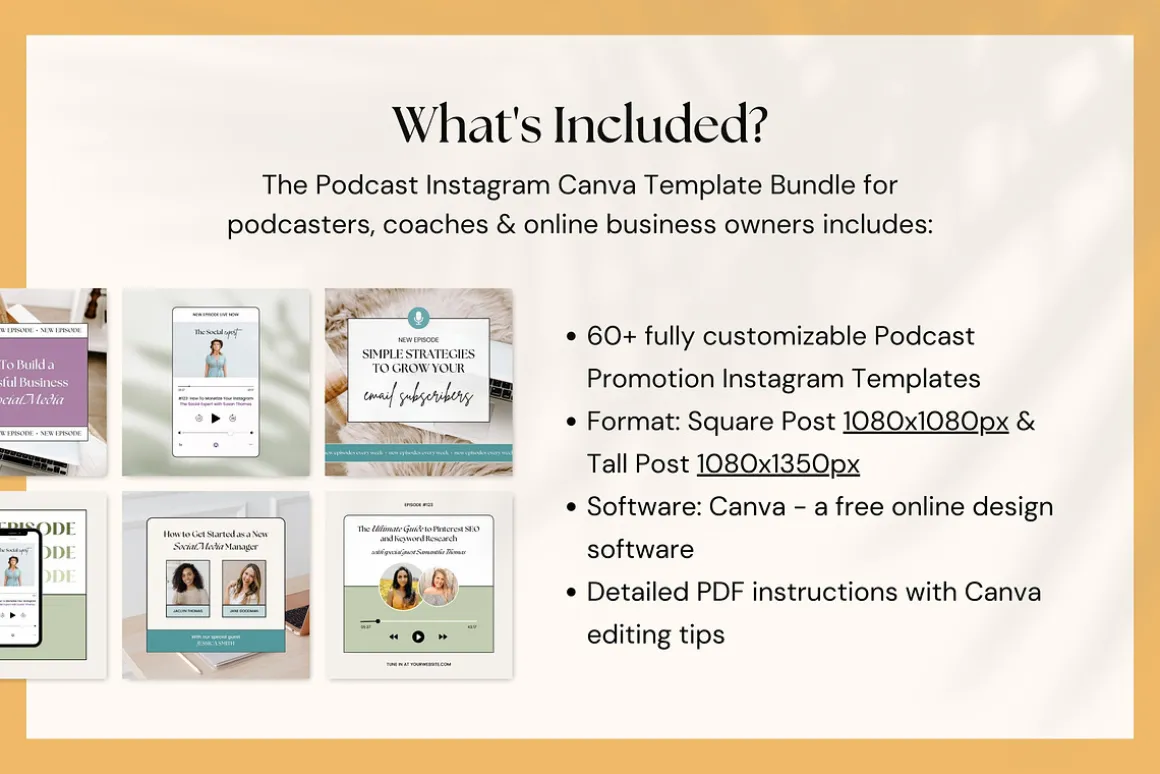 Podcast Promo Instagram Templates