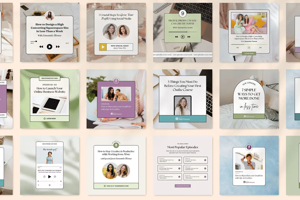 Podcast Promo Instagram Templates