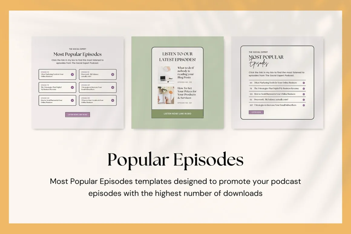 Podcast Promo Instagram Templates