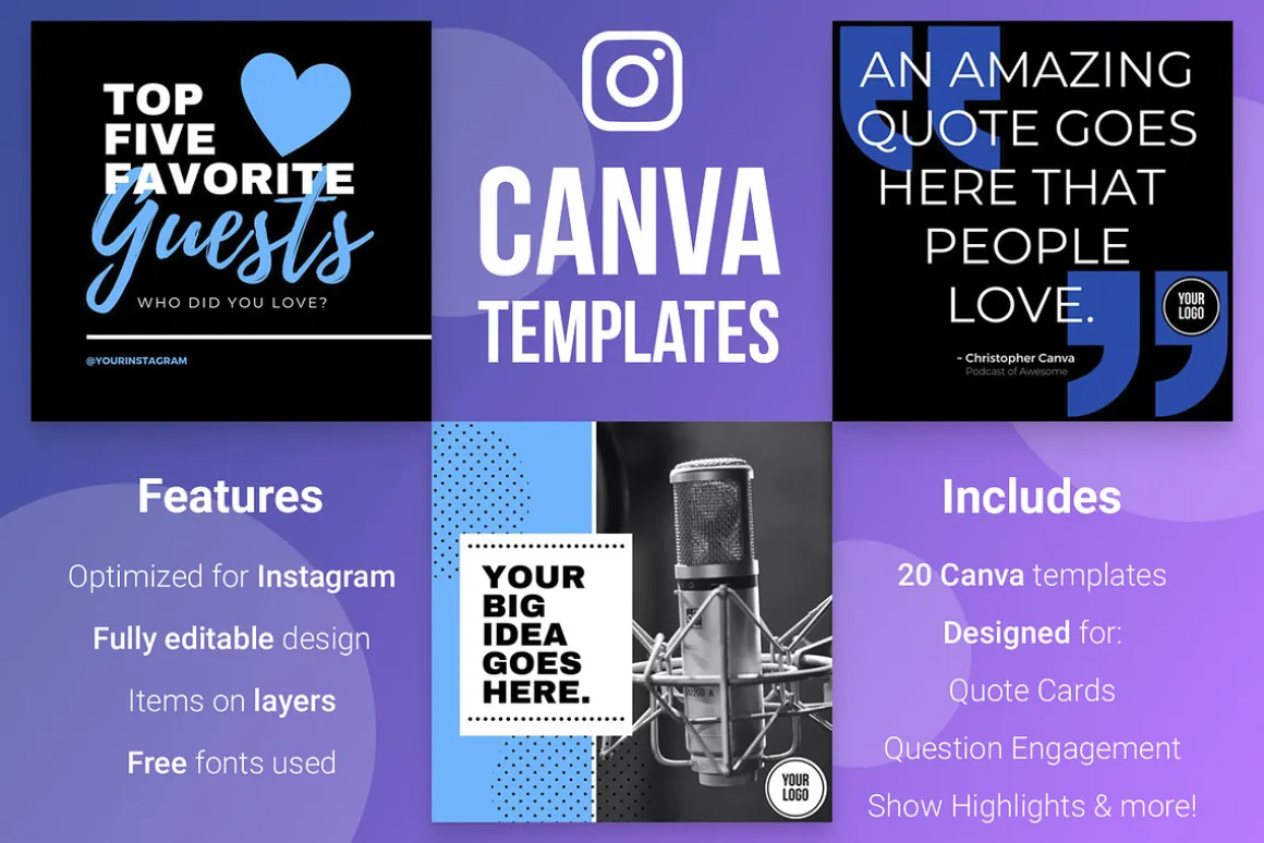 Podcast Social Media Templates