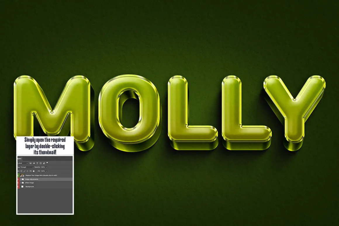 Polly 3D Text Effect