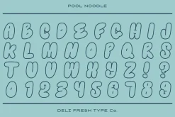 Pool Noodle: A Bubble Letter Font