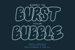 Pool Noodle: A Bubble Letter Font