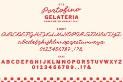 Portofino Gelateria Vintage Font Duo