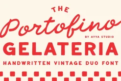 Portofino Gelateria Vintage Font Duo