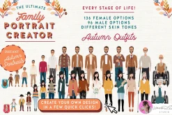 Portrait Creator Fall Outfits Family