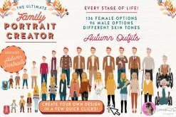 Portrait Creator Fall Outfits Family
