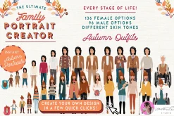 Portrait Creator Fall Outfits Family