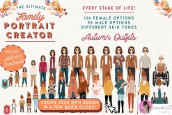 Portrait Creator Fall Outfits Family
