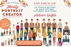 Portrait Creator Fall Outfits Family