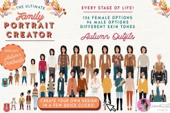 Portrait Creator Fall Outfits Family