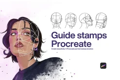 10 Portrait Guide Stamps Procreate