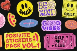 POSITIVE VECTOR STICKERS PACK VOL.1