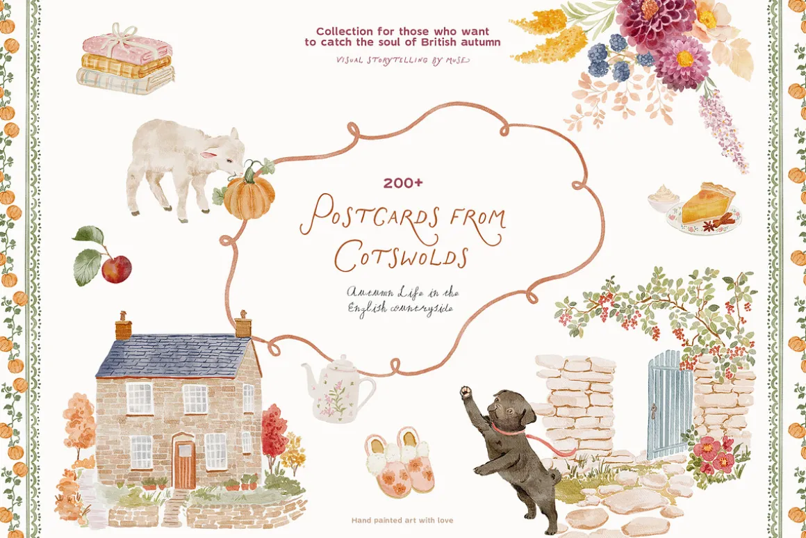 Postcards from Cotswolds Clipart