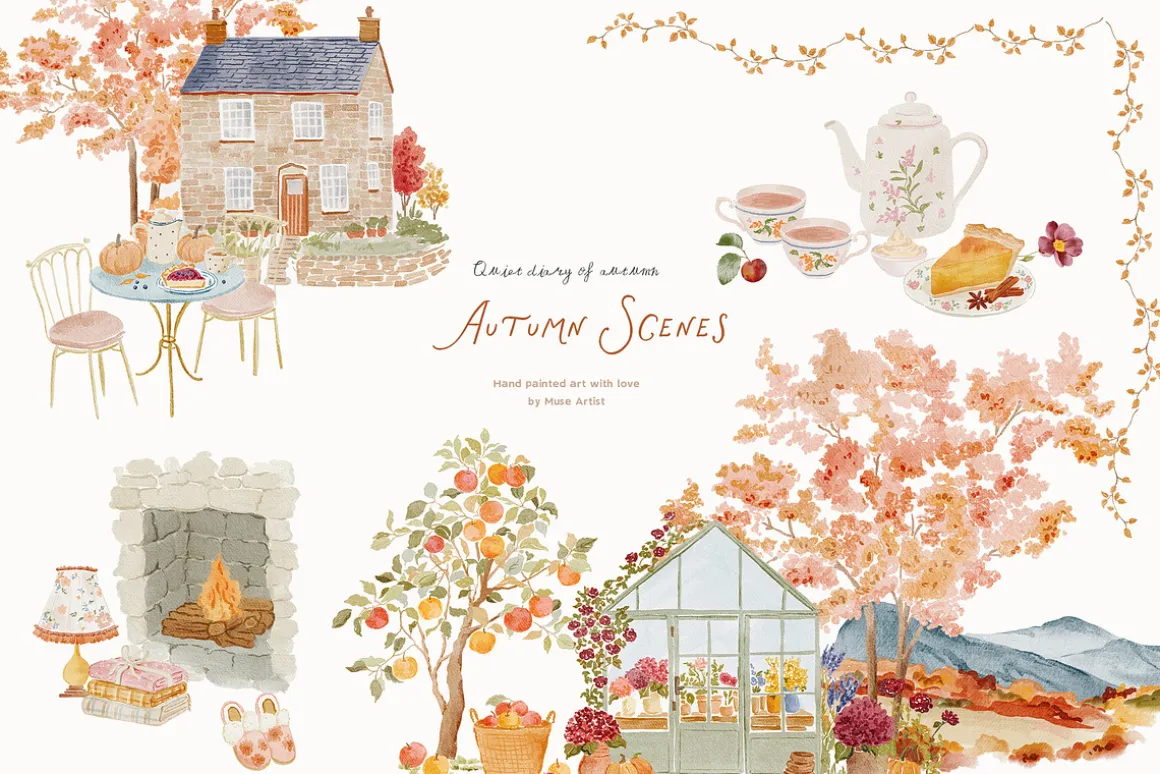 Postcards from Cotswolds Clipart