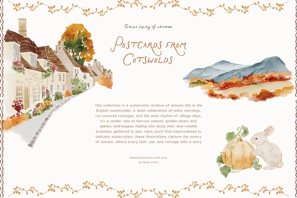 Postcards from Cotswolds Clipart