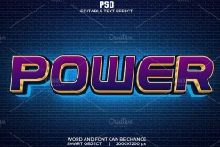 Power 3d Editable Psd Text Effect