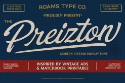 Preizton - Vintage Matchbooks Font