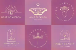 Premade Logo Designs. Gold Option 1.