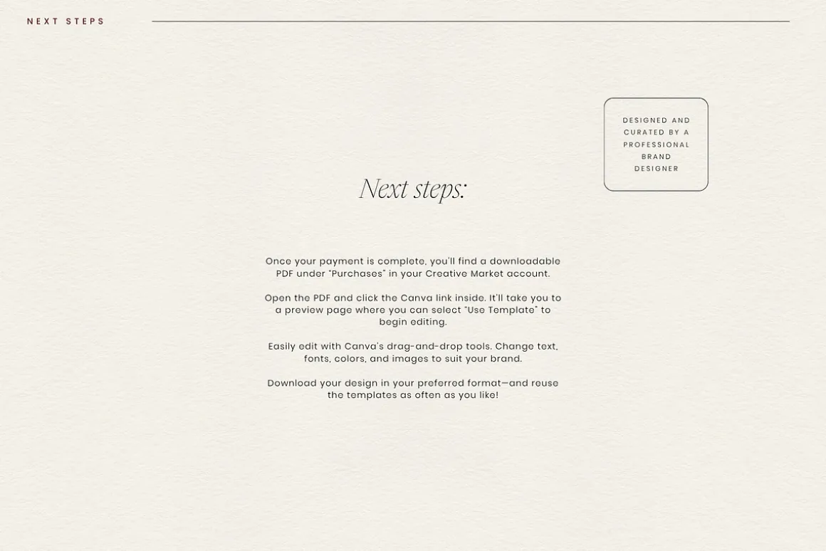Premade Skincare Brand Kit for Canva