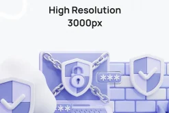 Premium Cyber Security 3D Icon Pack