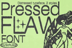 Pressed Flaws Textured Typeface