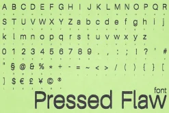 Pressed Flaws Textured Typeface