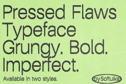 Pressed Flaws Textured Typeface
