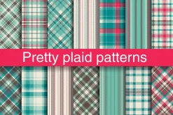 #65 Pretty Pattern Plaids EPS + JPG