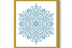 Pretty Vector Round Snowflake
